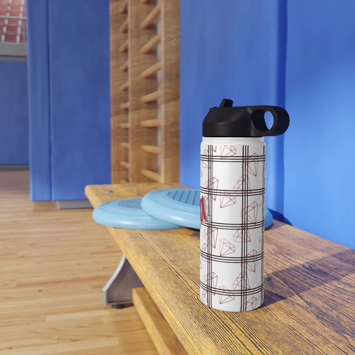 Plaid and diamonds Stainless Steel Water Bottle, Standard Lid