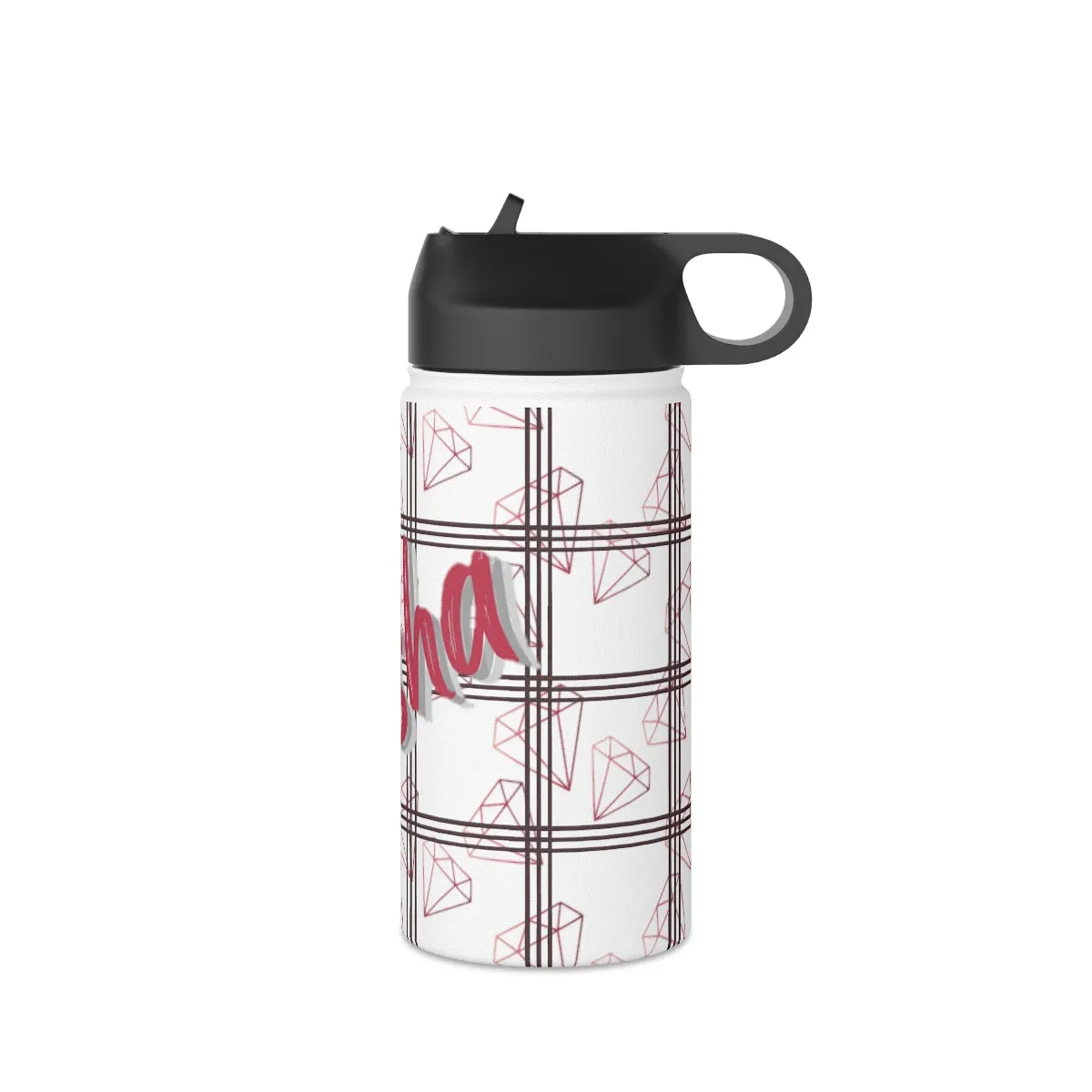 Plaid and diamonds Stainless Steel Water Bottle, Standard Lid