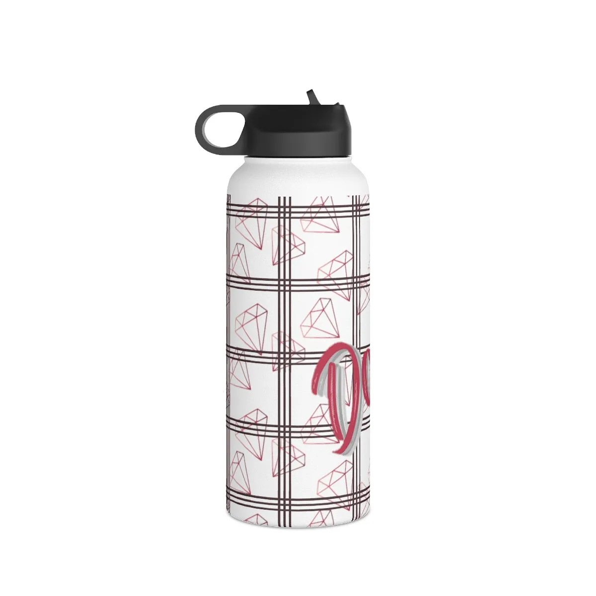 Plaid and diamonds Stainless Steel Water Bottle, Standard Lid