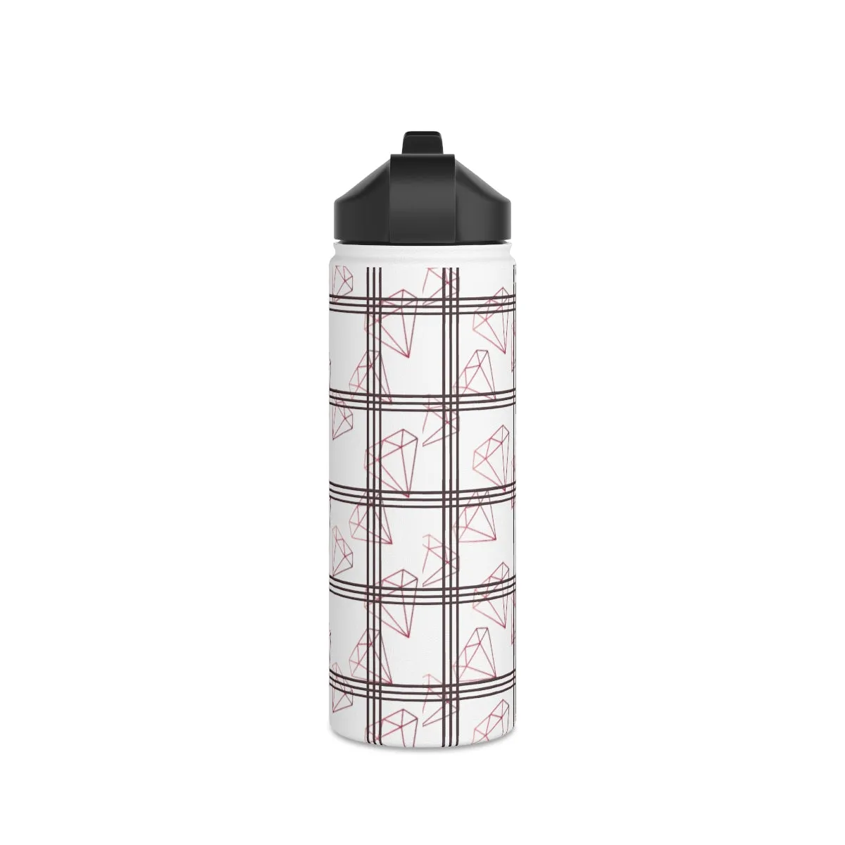 Plaid and diamonds Stainless Steel Water Bottle, Standard Lid