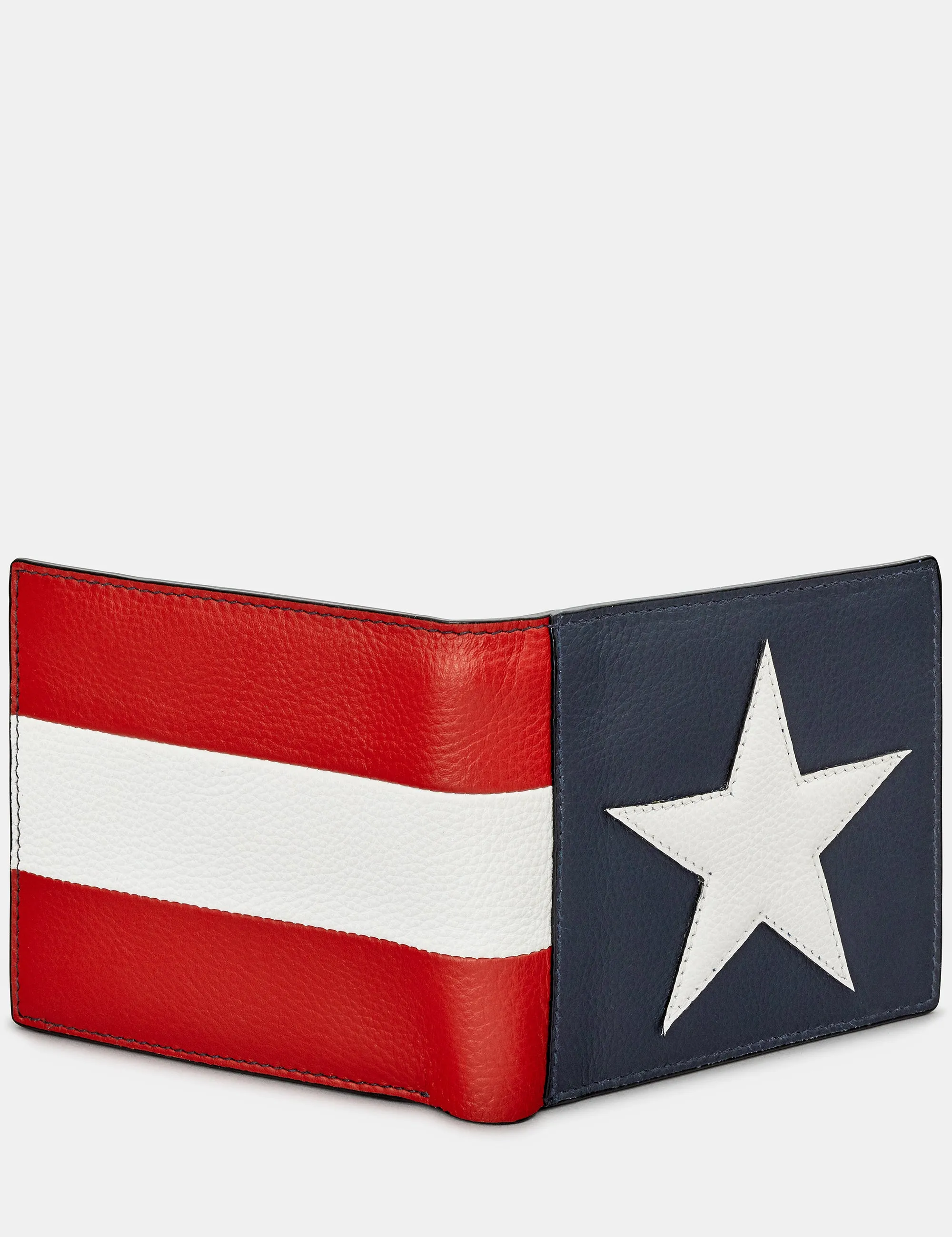 Stars And Stripes Leather Wallet