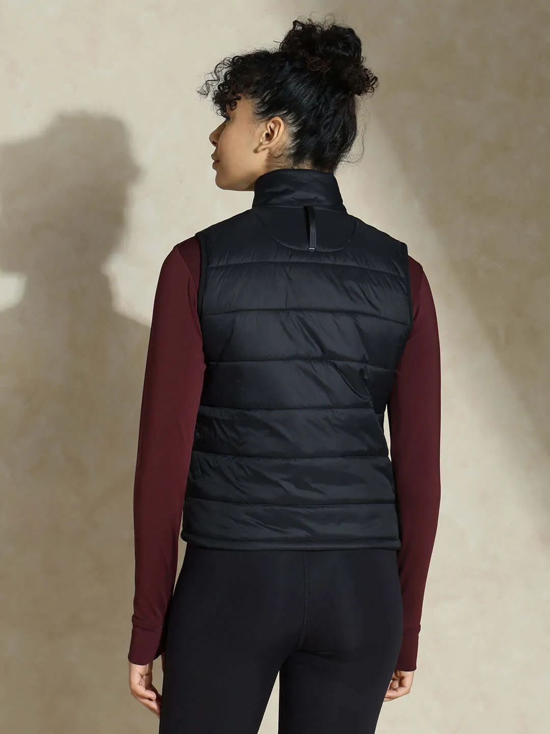 TraqWarm Puffer Vest Sleeveless Black