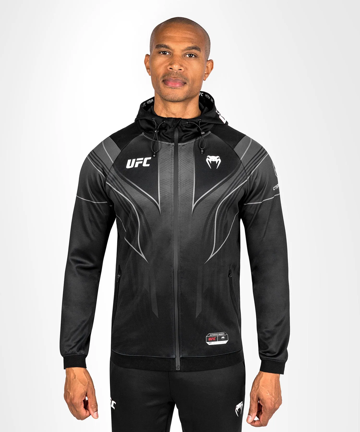 UFC Venum Personalized Authentic Fight Night 2.0 Men's Walkout Hoodie - Black