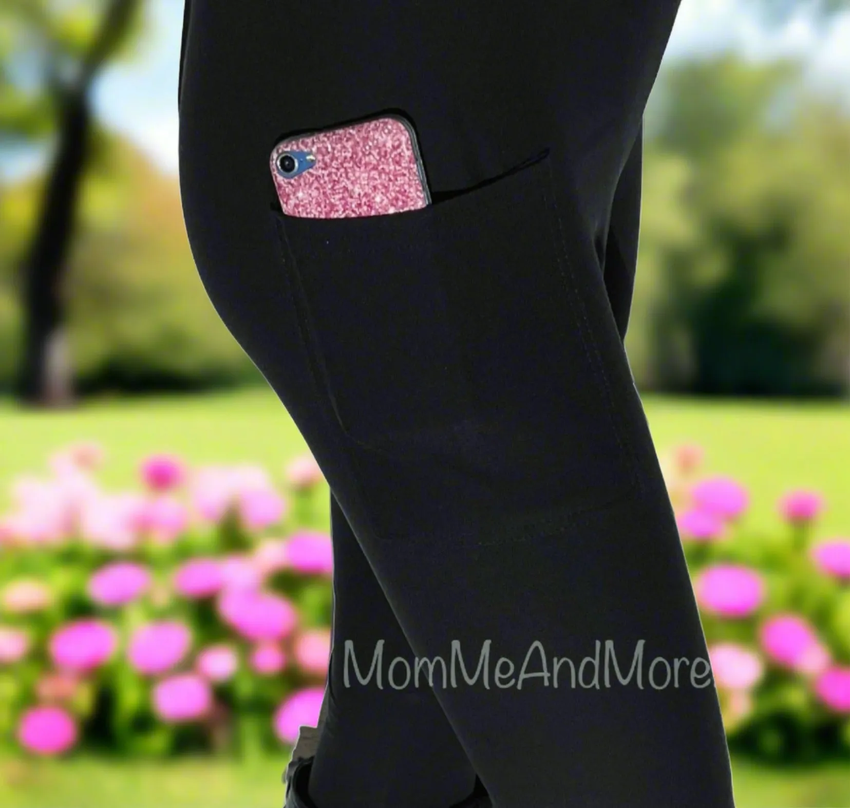 Womens Black Pocket Leggings, Soft Yoga Pants, Sizes 0-20, Yoga Waist, Exclusive Leggings