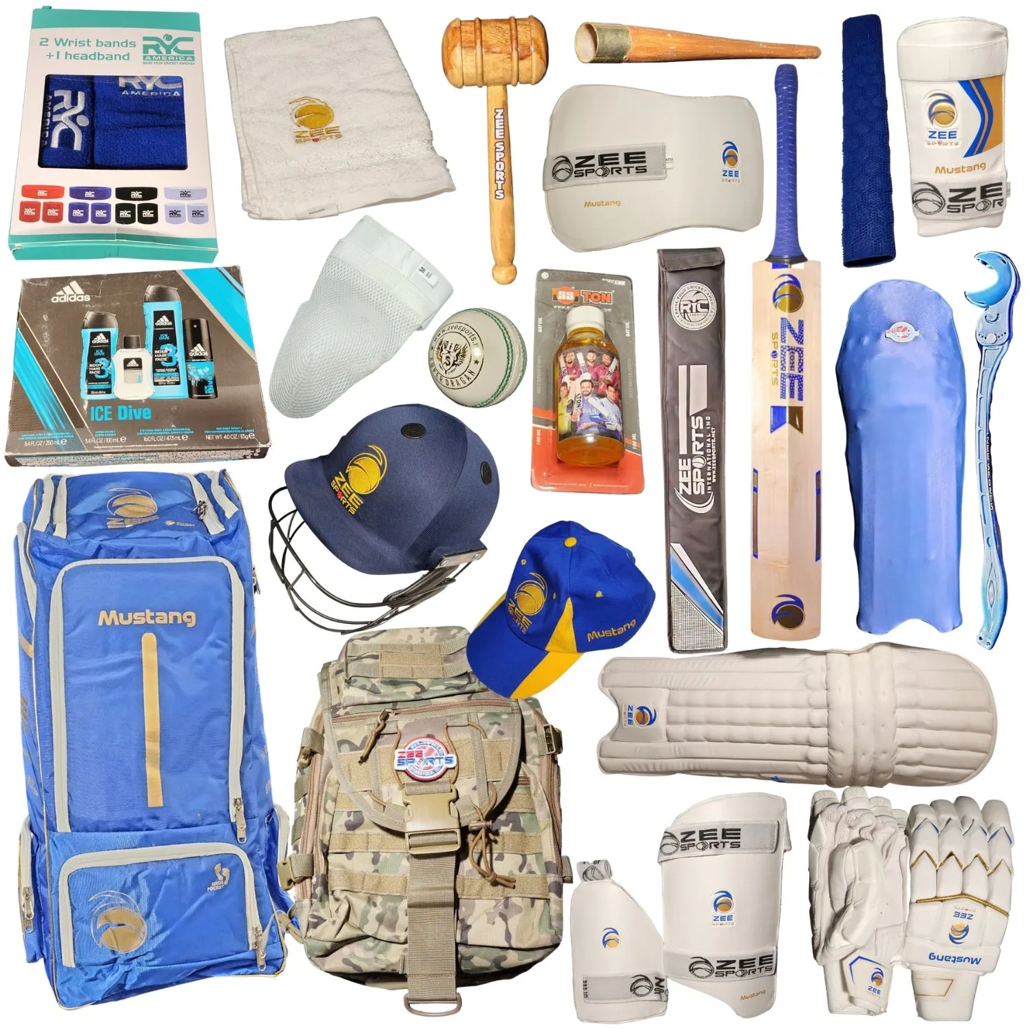 Zee Sports Complete Kit, Mustang Batsman Bundle