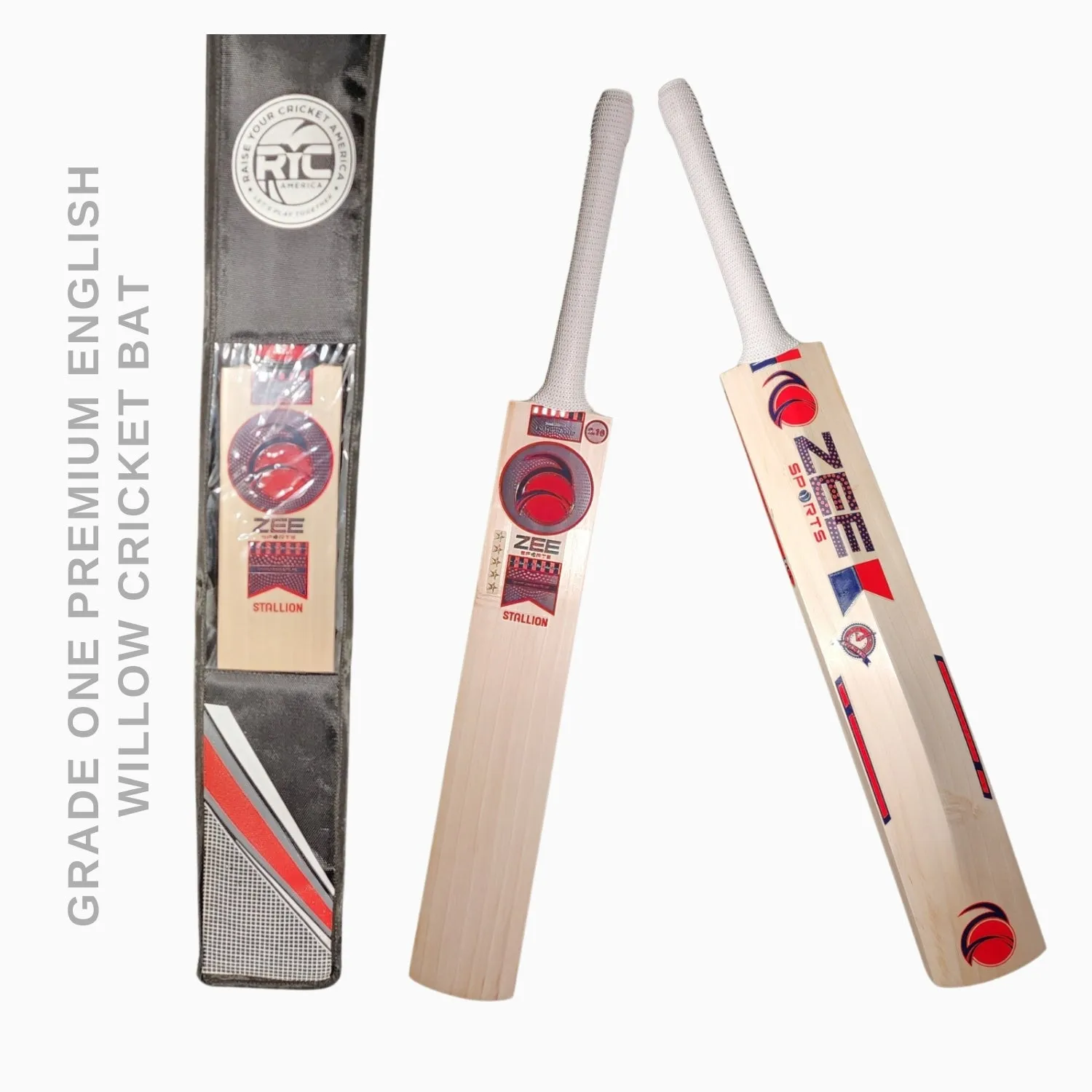 Zee Sports Complete Kit, Premium 5-Star Stallion Batsman Bundle